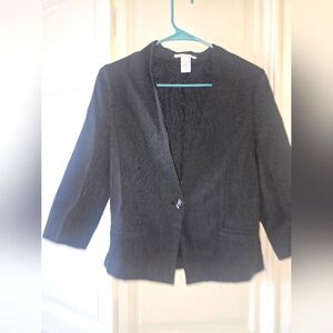 Black Blazer with Subtle Pattern